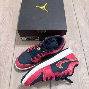 Air Jordan 1 Low SE GS Red and Blue Sneakers